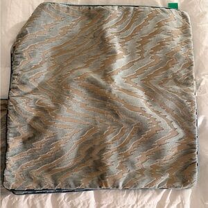 Callisto Home Blue,silver and Tan Decorative Pillow